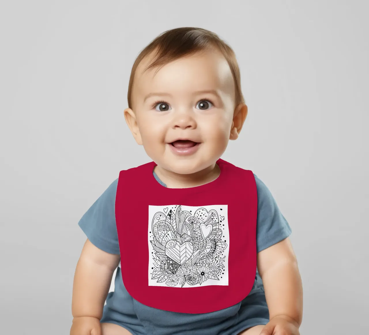 Heart Pattern Babylätzchen von Motivate-Today