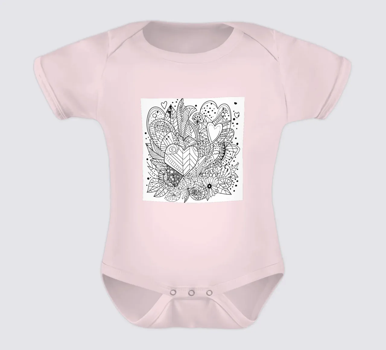 Motif en forme de cœur body bébé de Motivate-Today