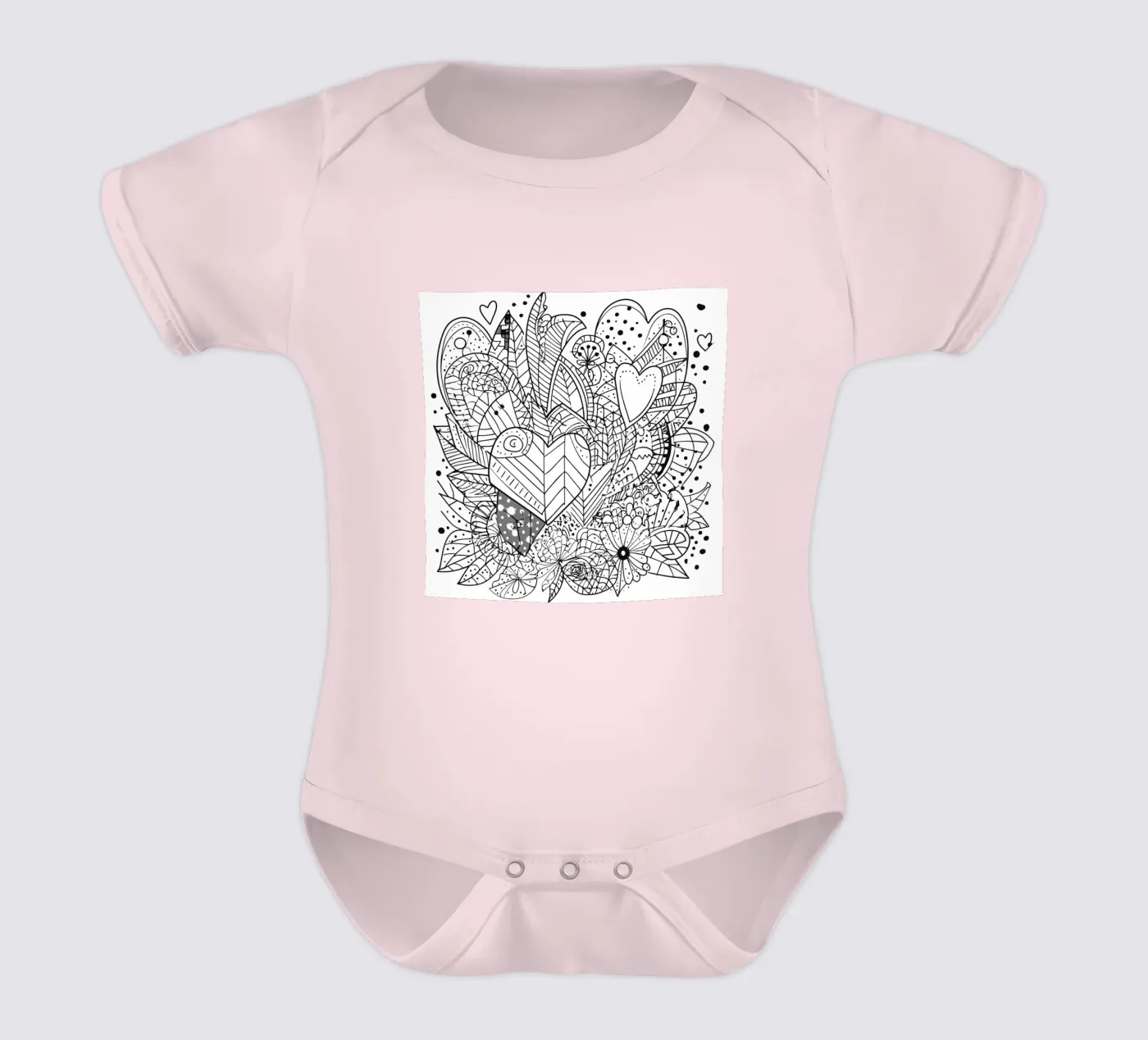 Heart Pattern body neonato maniche corte da Motivate-Today