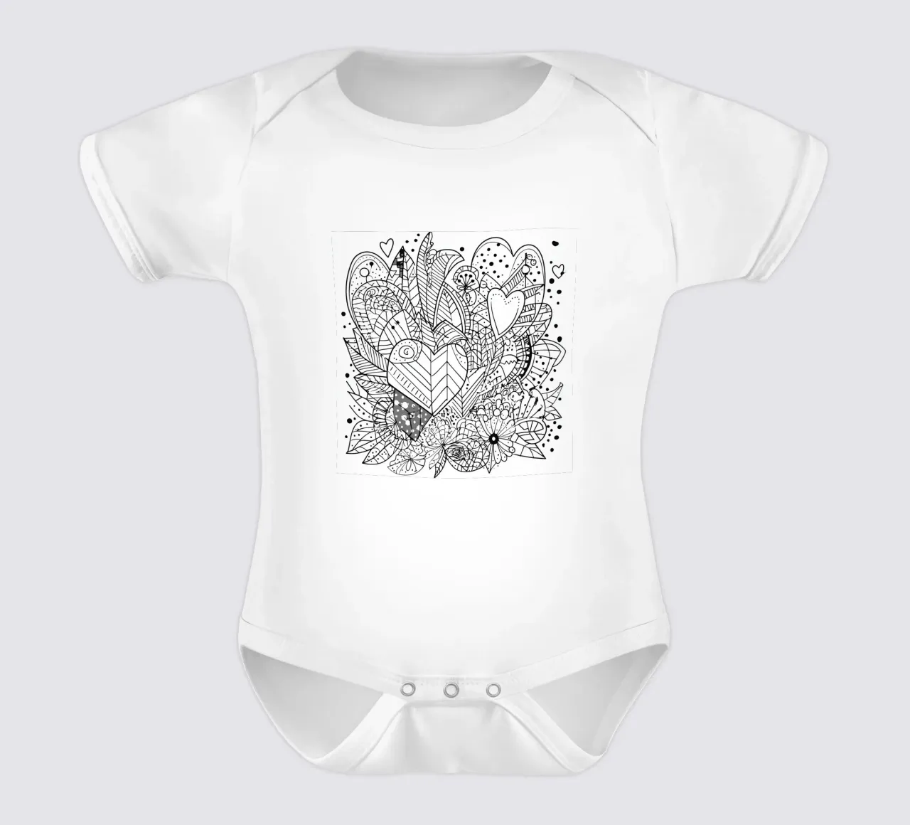 Motif en forme de cœur body bébé de Motivate-Today