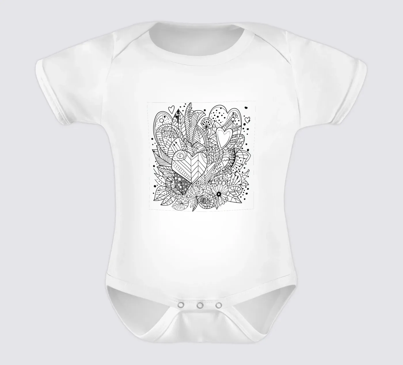 Heart Pattern body neonato maniche corte da Motivate-Today