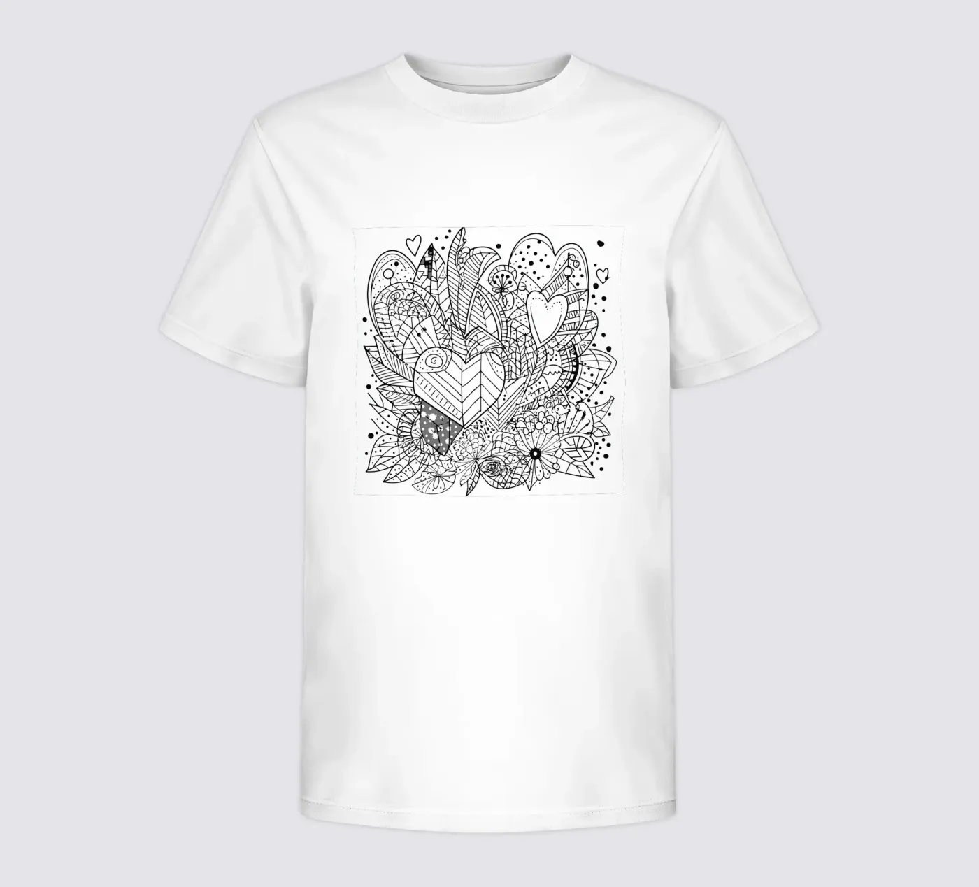 Modello a cuore t-shirt bambini da Motivate-Today