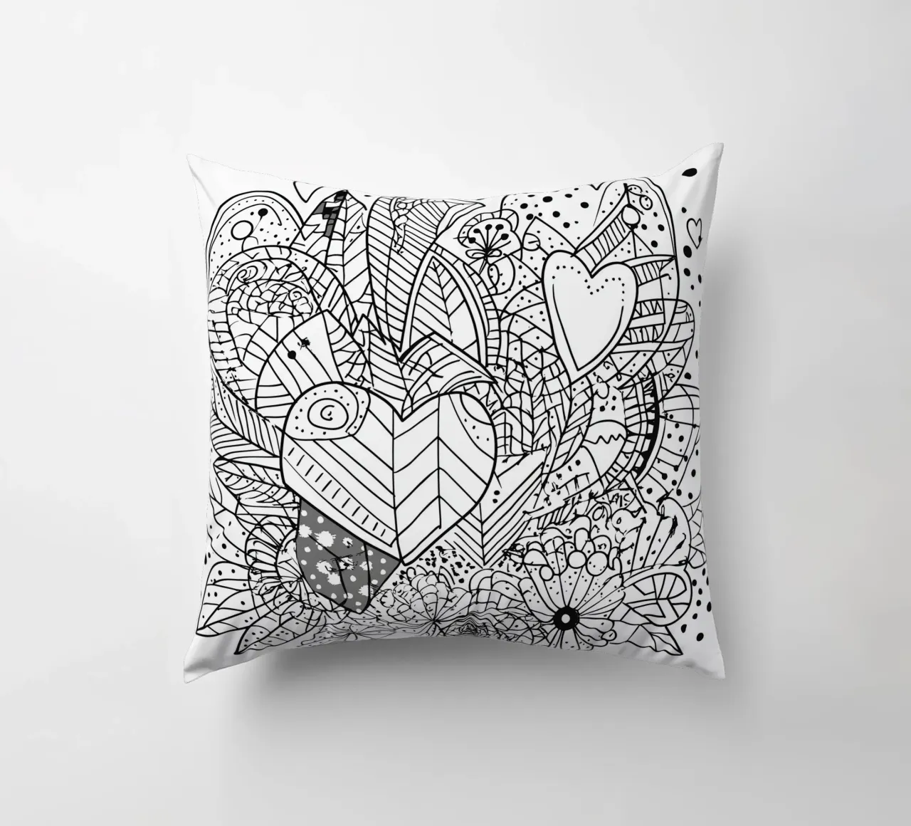 Modello a cuore cuscino da Motivate-Today