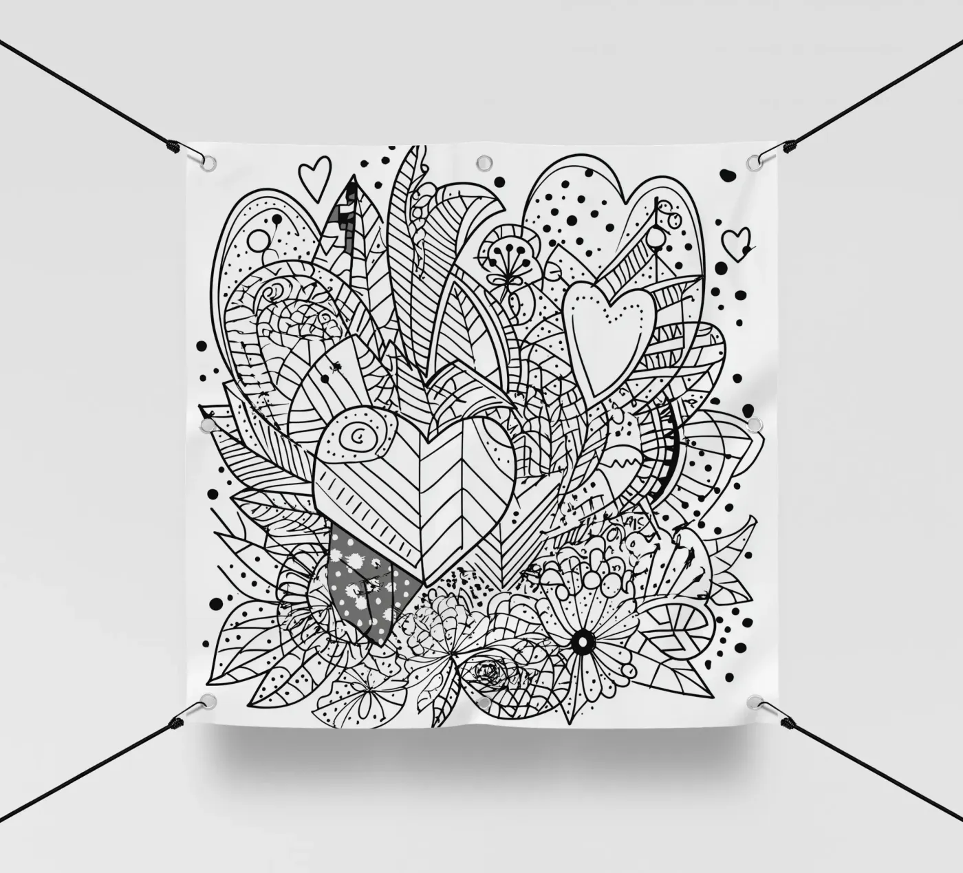 Herz-Muster PVC Plane von Motivate-Today