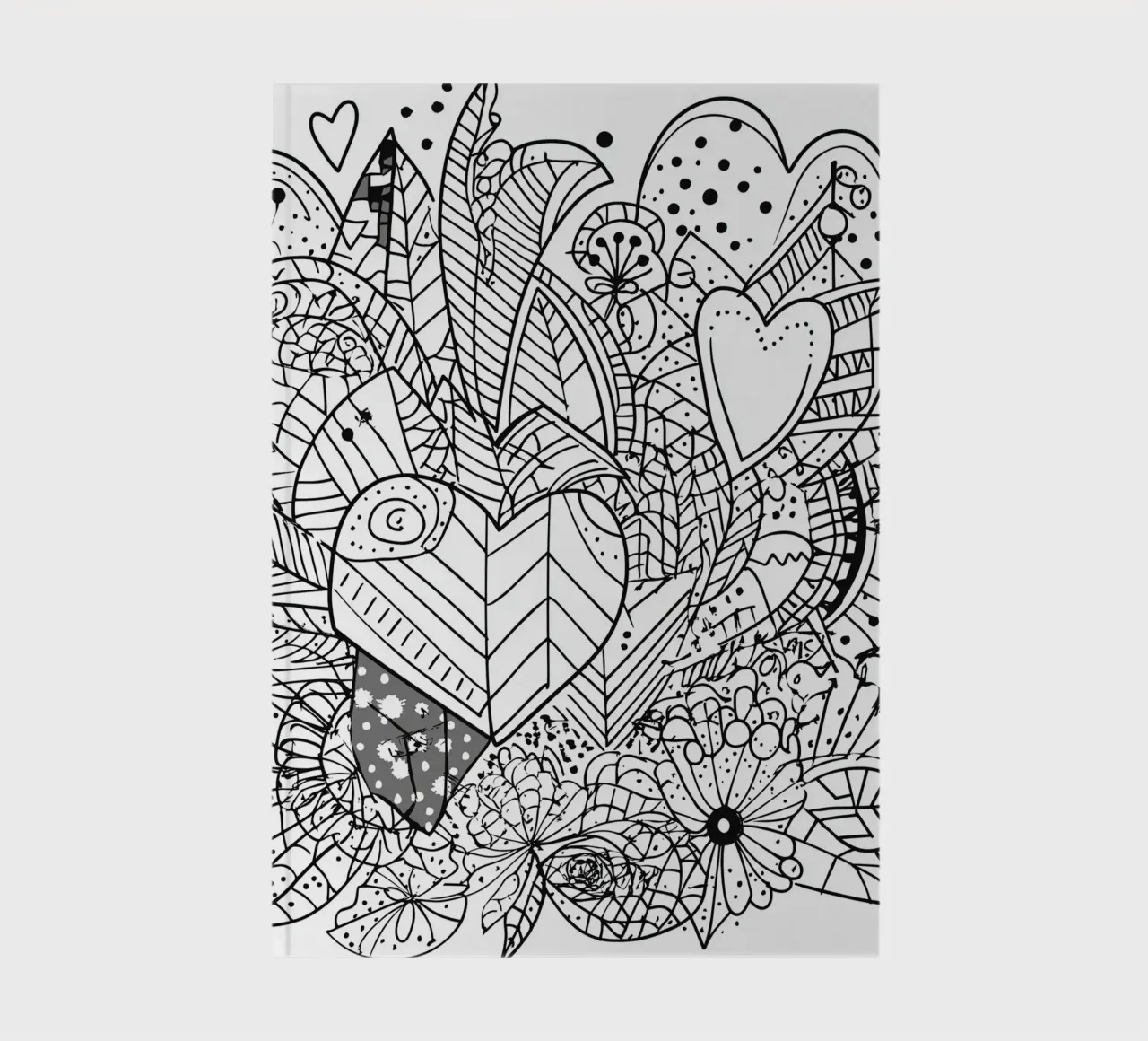 Herz-Muster Notizbuch von Motivate-Today