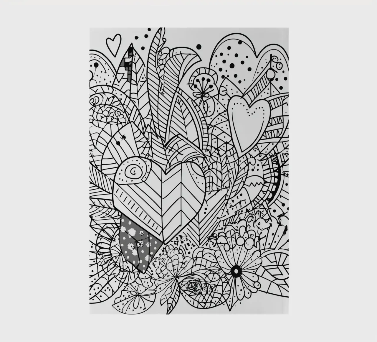 Herz-Muster Notizbuch von Motivate-Today
