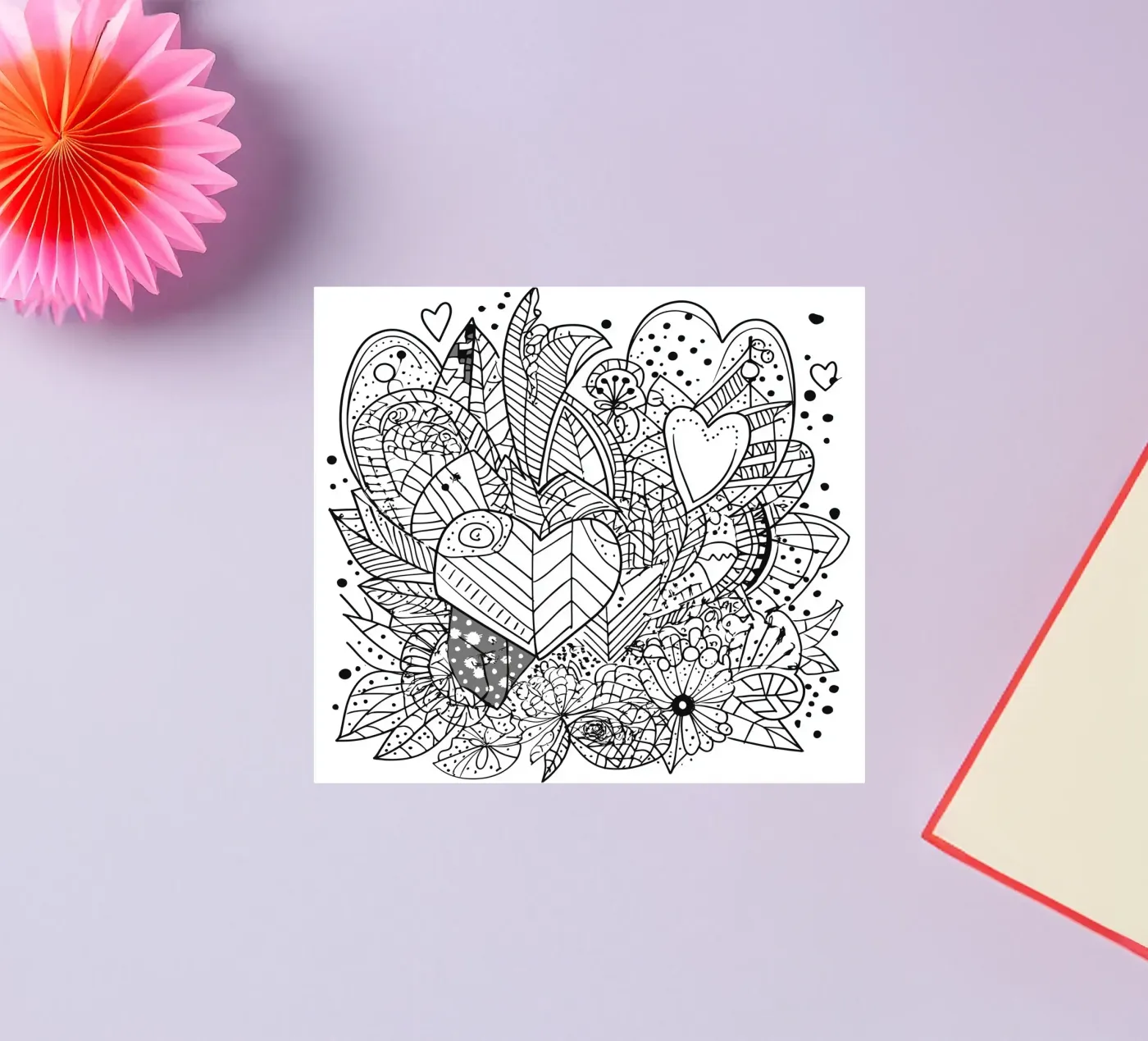 Modello a cuore adesivo da Motivate-Today