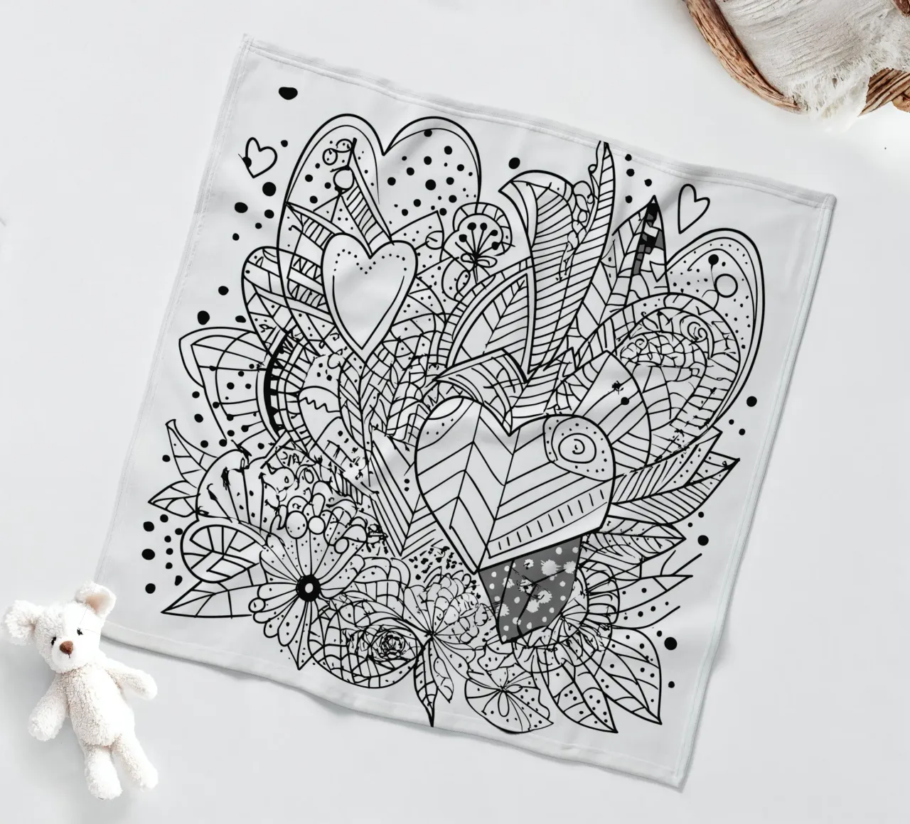 Heart Pattern fleece blanket by Motivate-Today