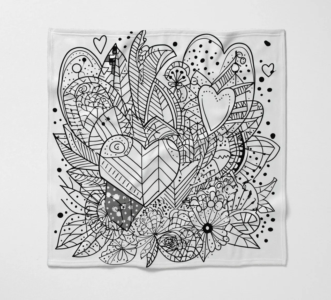 Modello a cuore coperta in pile da Motivate-Today
