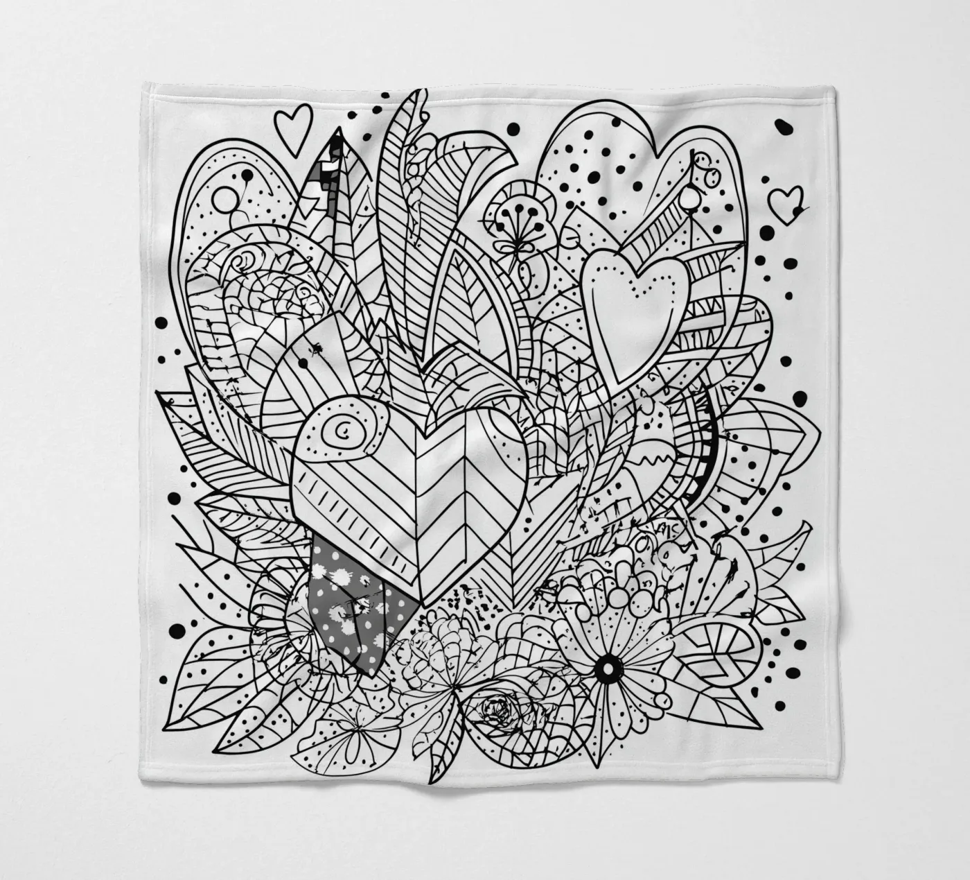 Hartpatroon fleecedeken van Motivate-Today