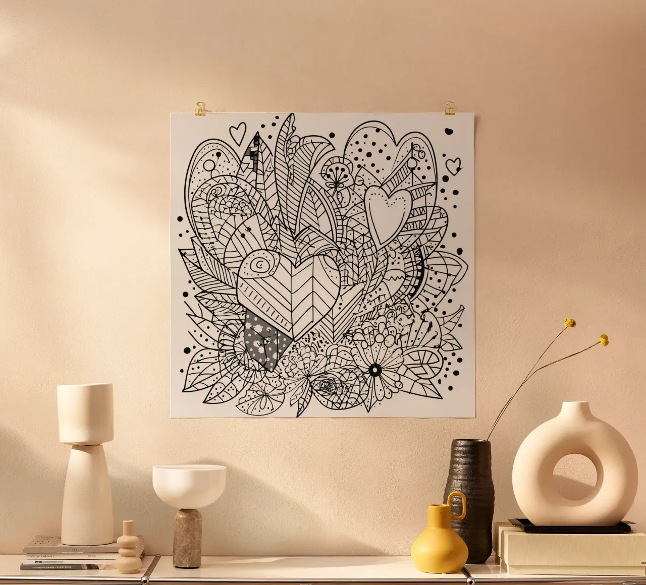 Heart Pattern poster by Motivate-Today