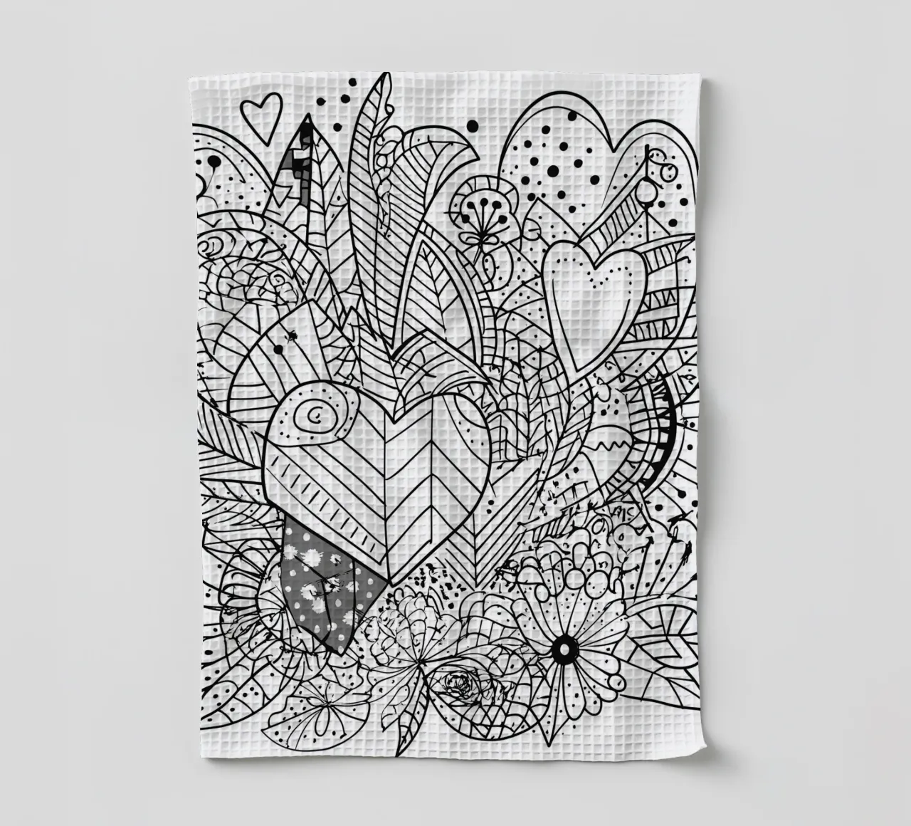 Motif en forme de cœur torchon de Motivate-Today