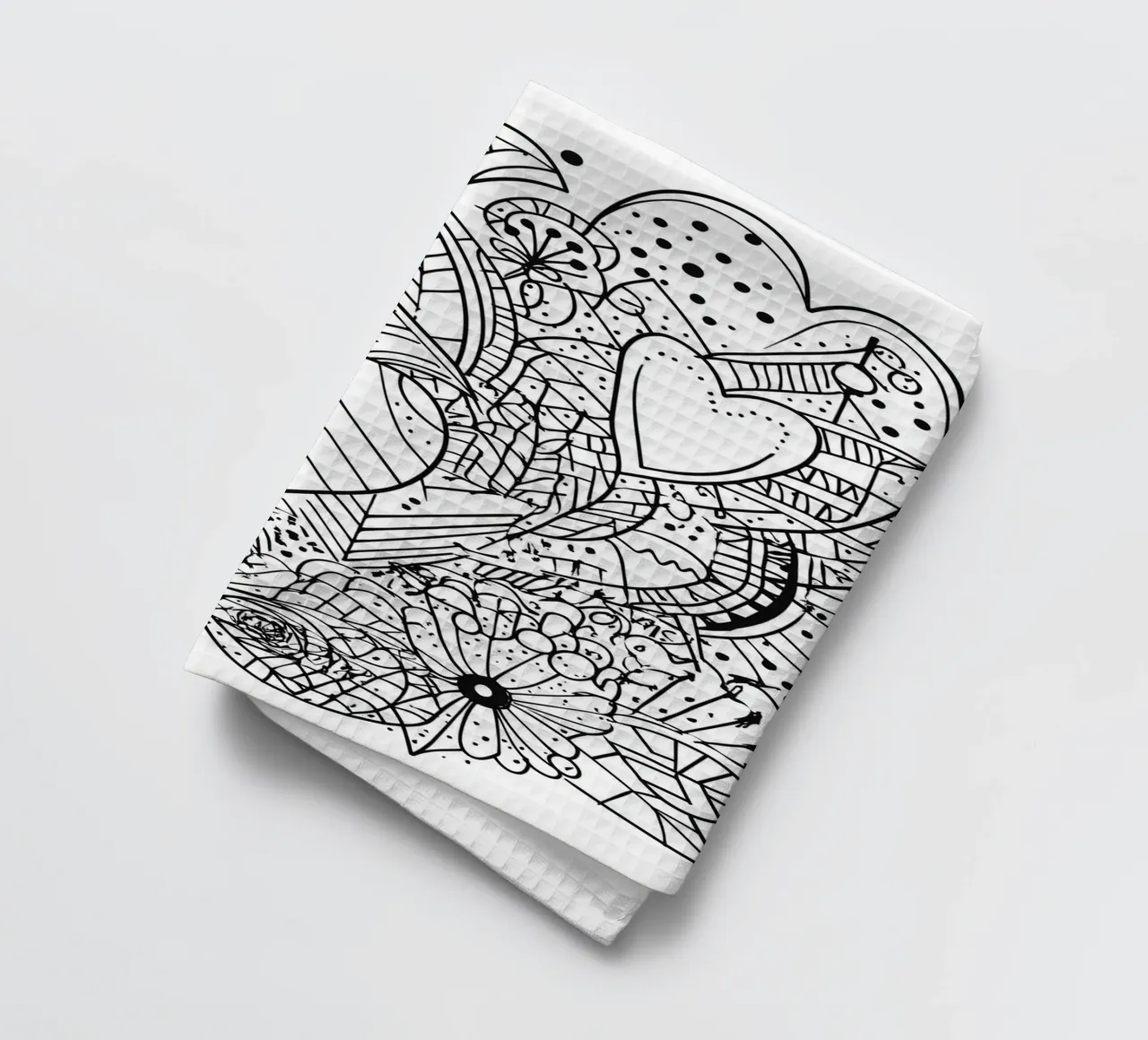 Motif en forme de cœur torchon de Motivate-Today