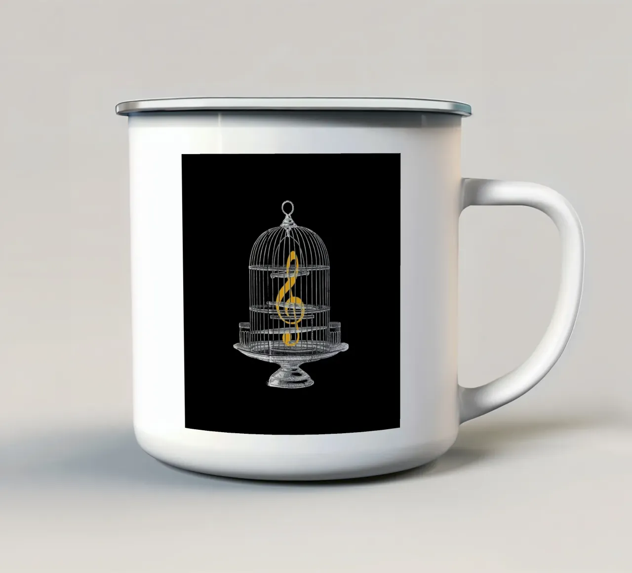 Set Me Free tazza in smalto da Tobe Fonseca