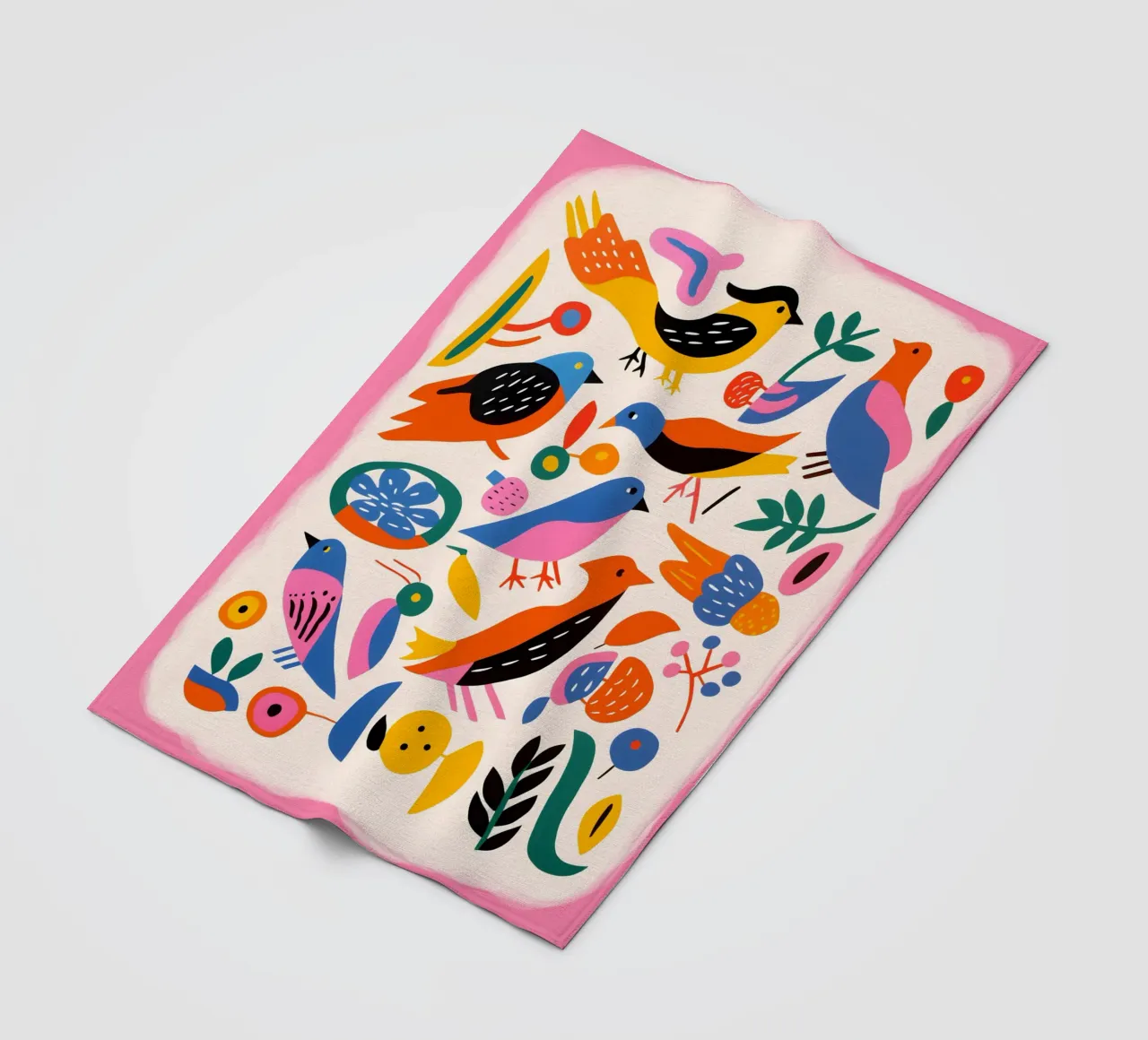 Brightly colored birds coperta in pile da LisaArtes