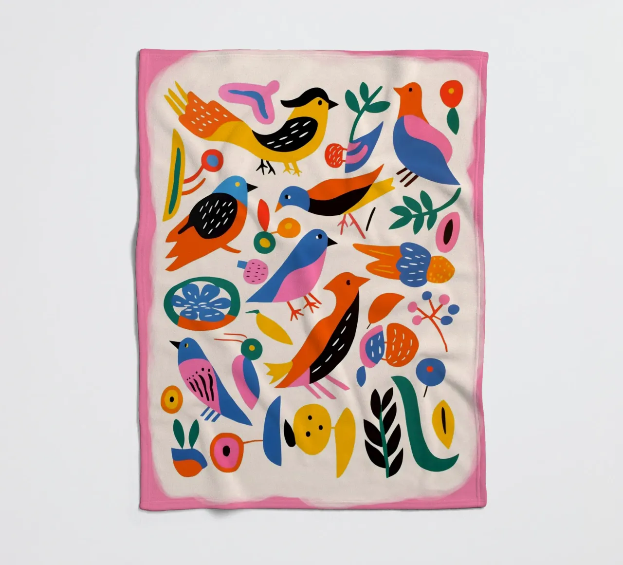 Brightly colored birds coperta in pile da LisaArtes