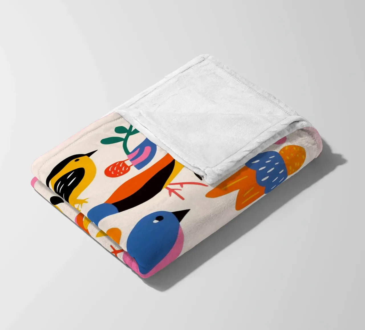 Brightly colored birds coperta in pile da LisaArtes