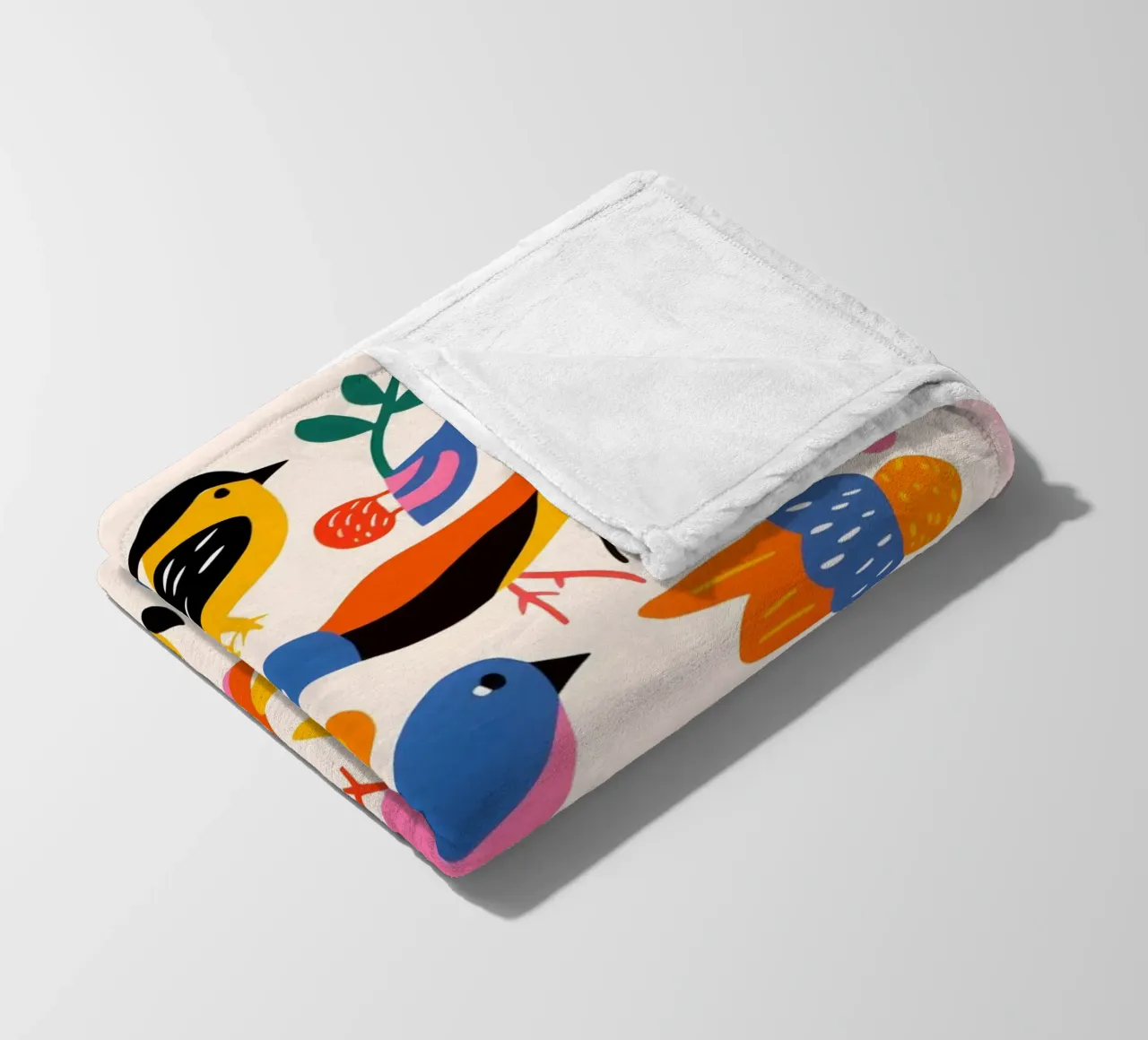 Brightly colored birds coperta in pile da LisaArtes