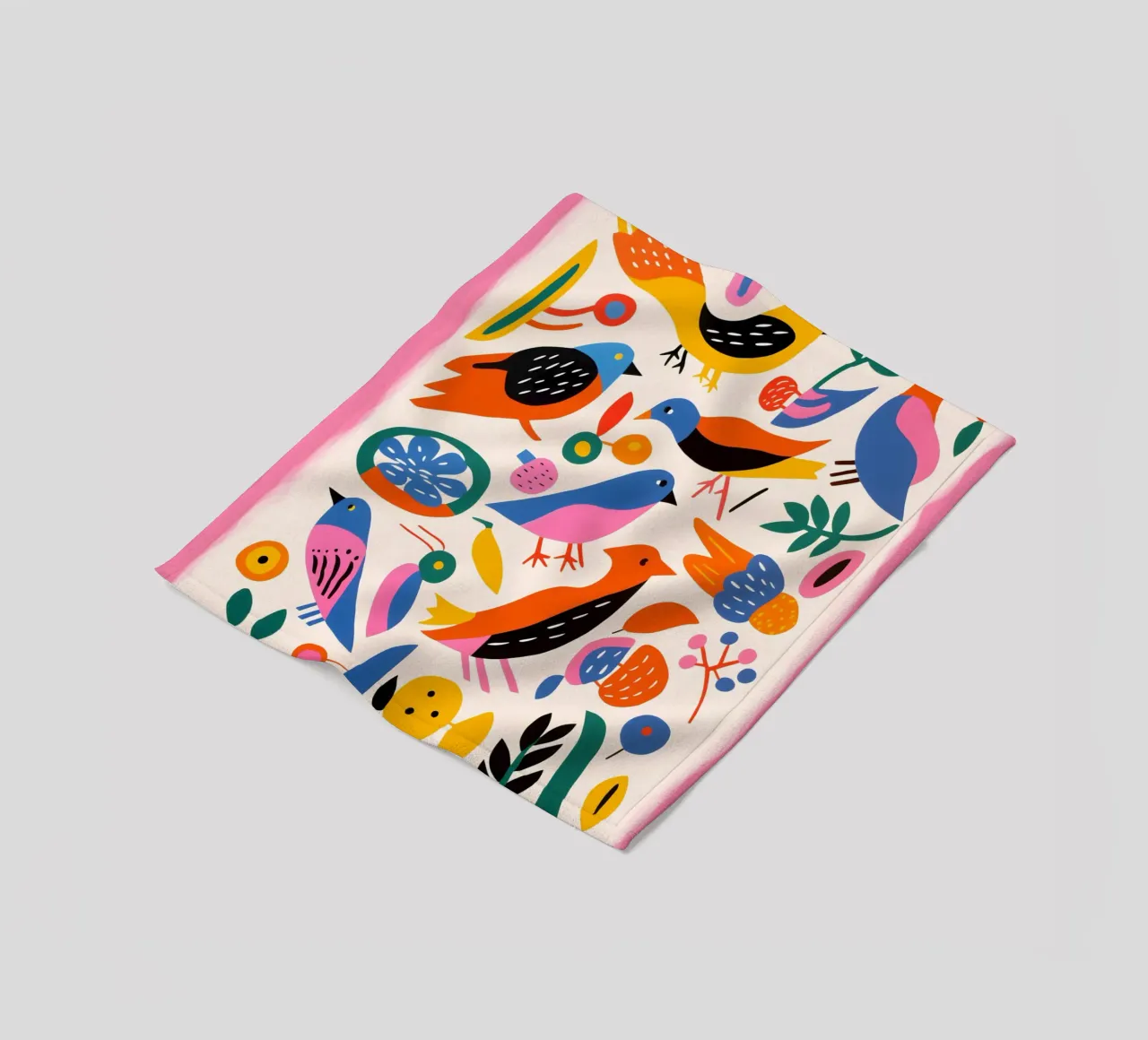 Brightly colored birds coperta in pile da LisaArtes