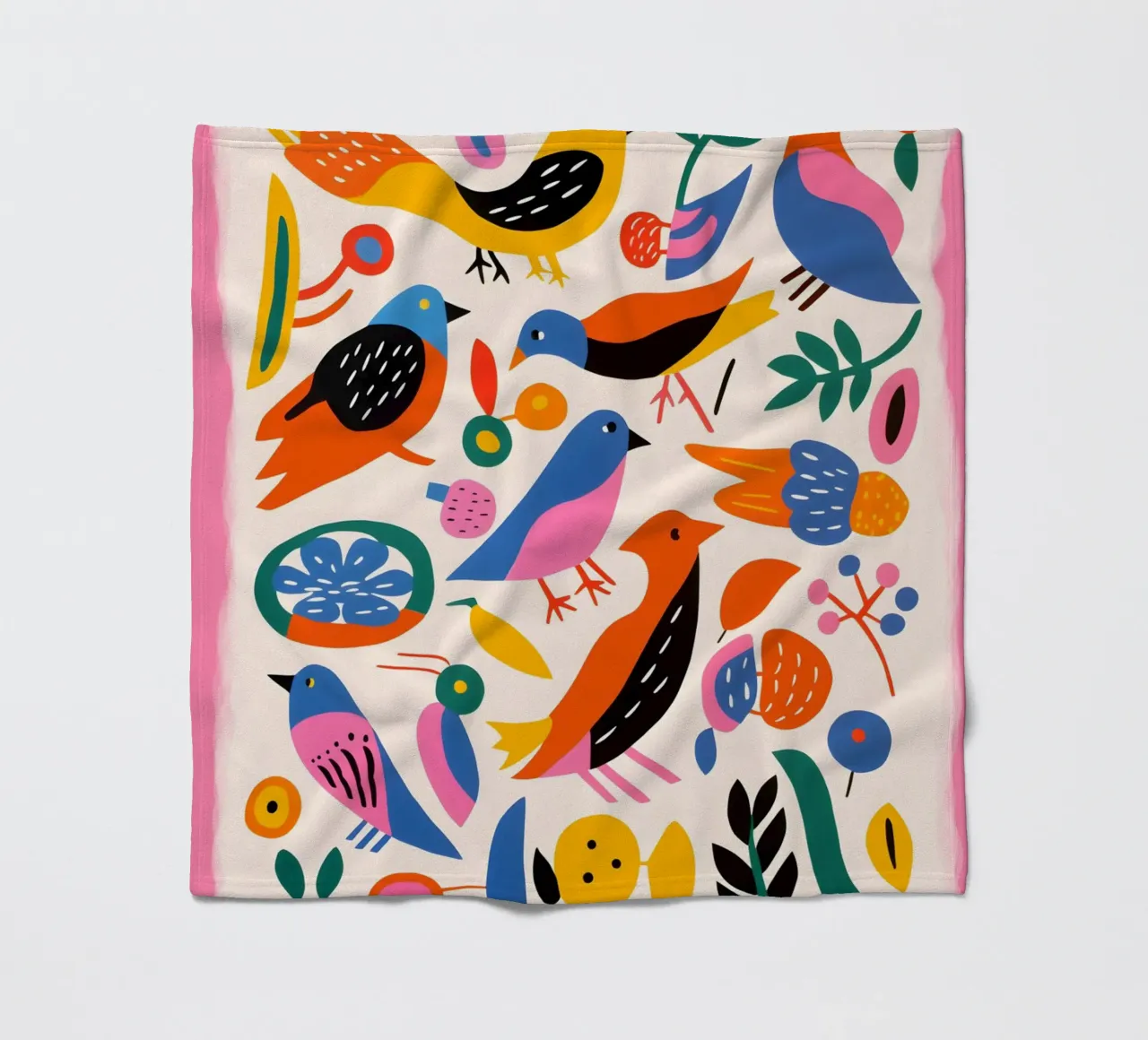 Brightly colored birds coperta in pile da LisaArtes