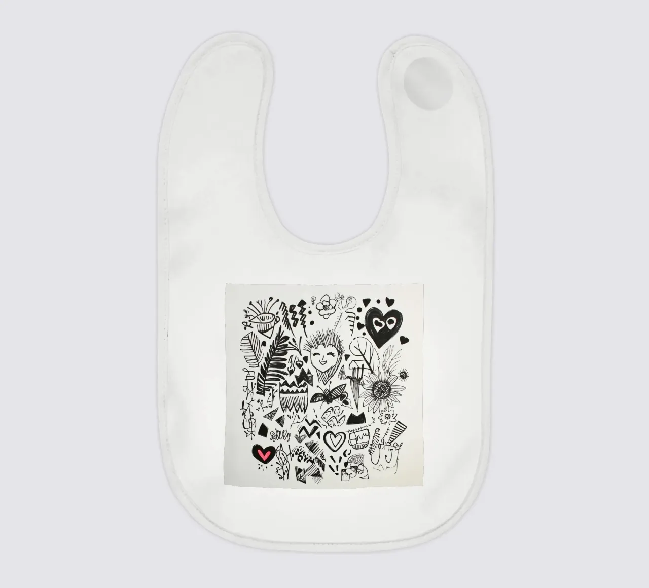 Happiness Pattern baby bib by Motivate-Today