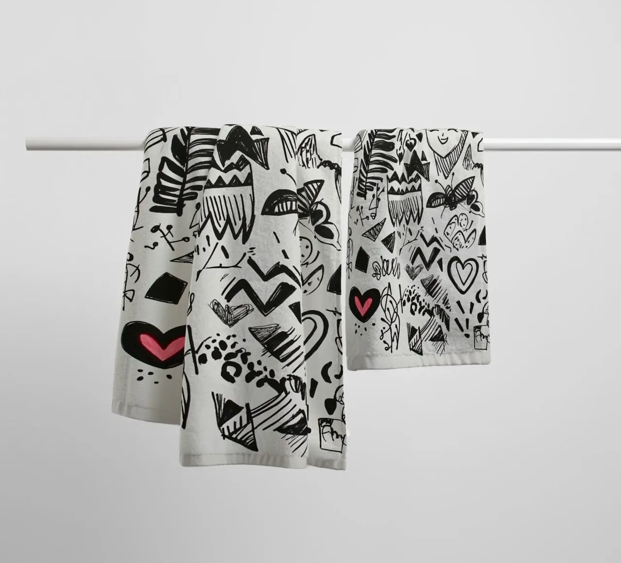 Happiness Pattern towel by Motivate-Today