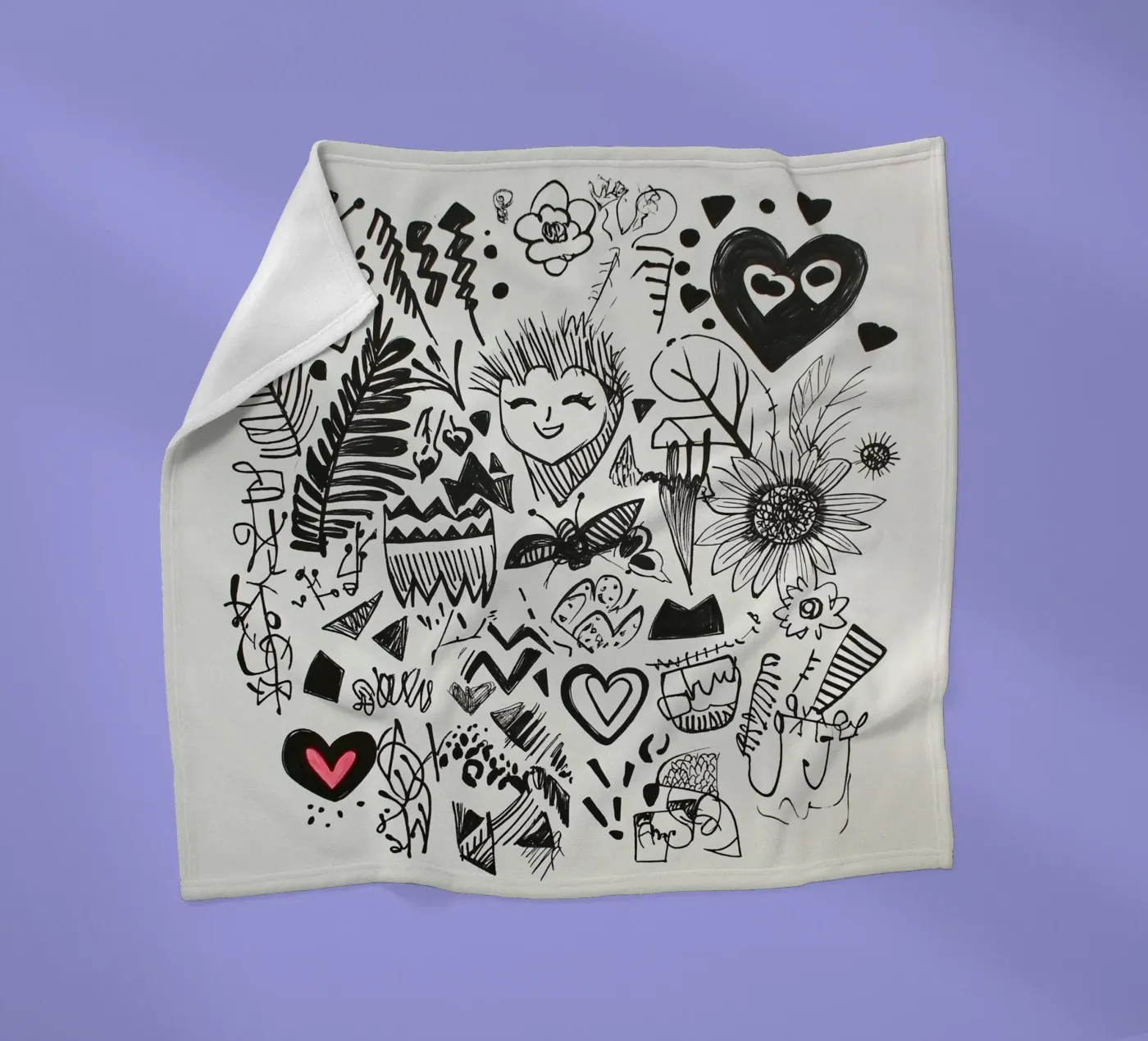 Happiness Pattern Fleecedecke von Motivate-Today