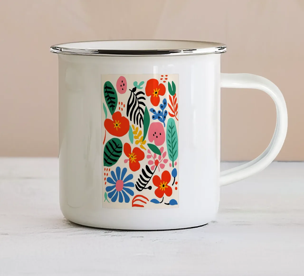 Floral motifs tazza in smalto da LisaArtes