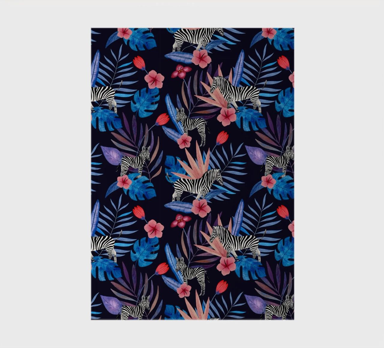 Fantom Fifi Art - Tropisches Zebra Navy notebook by The Artcircle