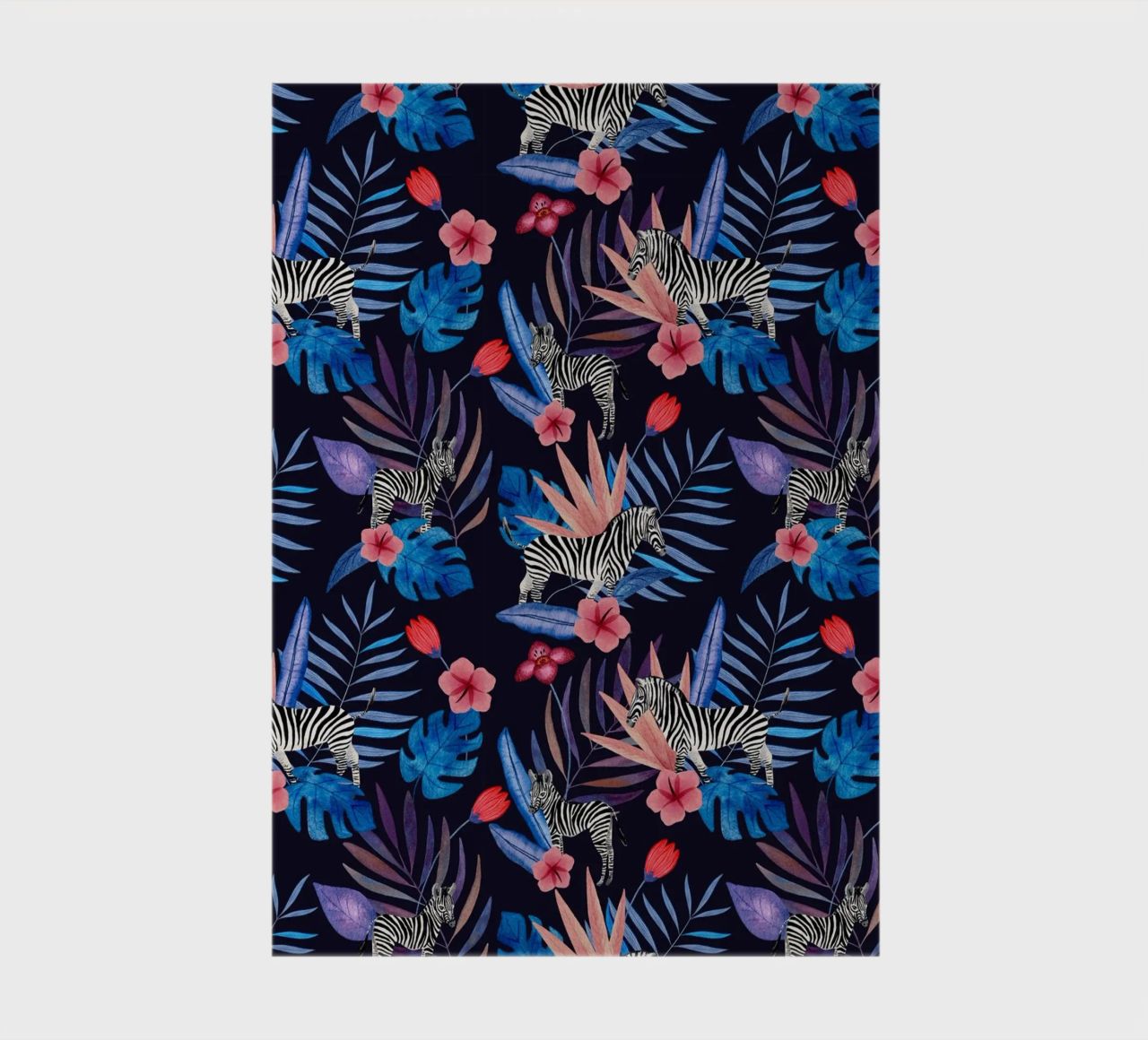 Fantom Fifi Art - Tropisches Zebra Navy notebook by The Artcircle