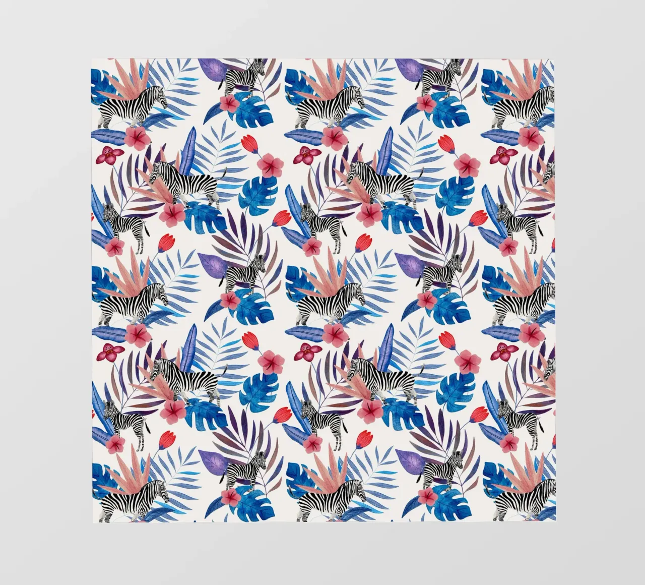 Fantom Fifi Art - Tropisches Zebra Weiß papier peint photo de The Artcircle