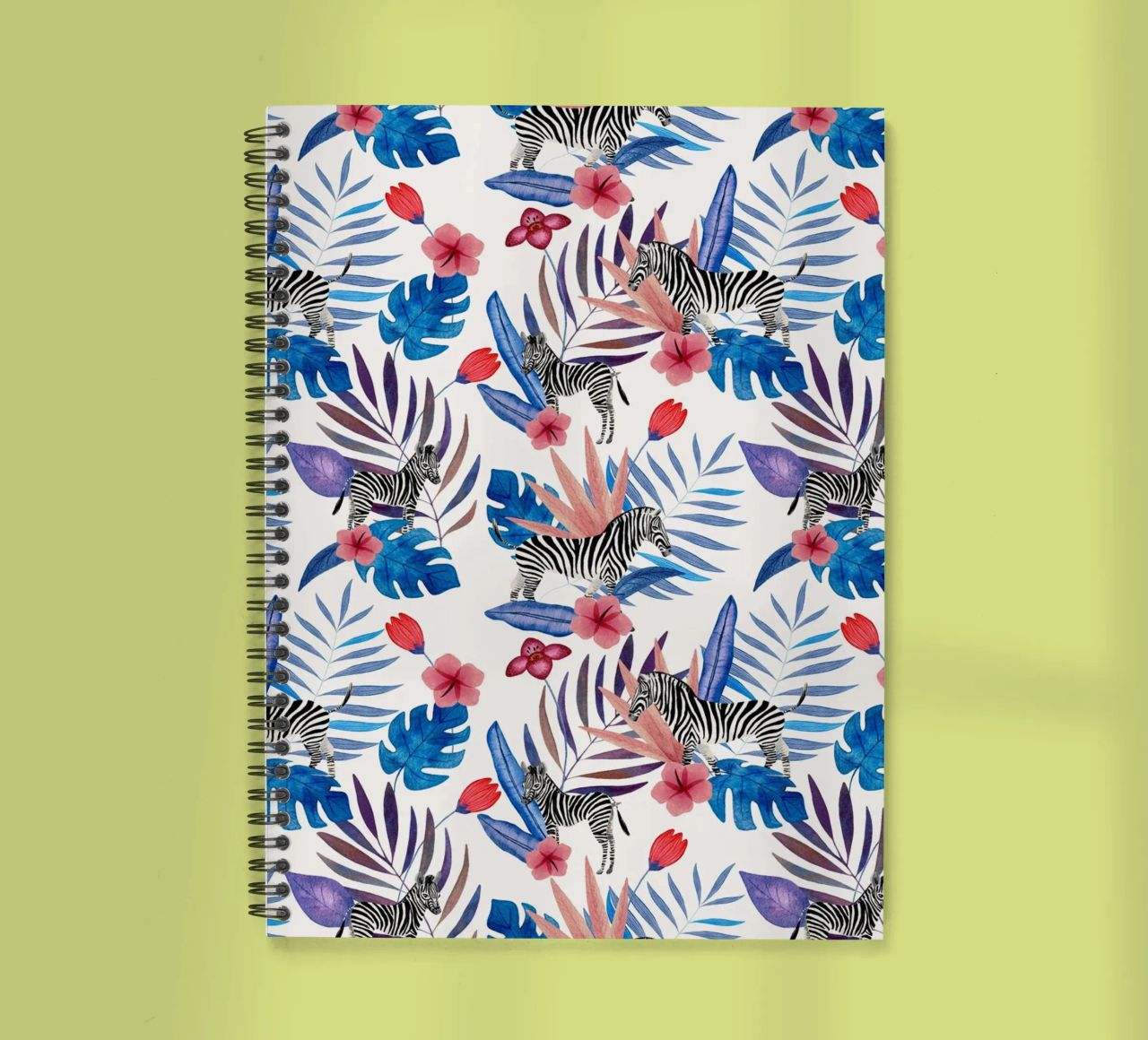 Fantom Fifi Art - Tropisches Zebra Weiß spiral notebook by The Artcircle