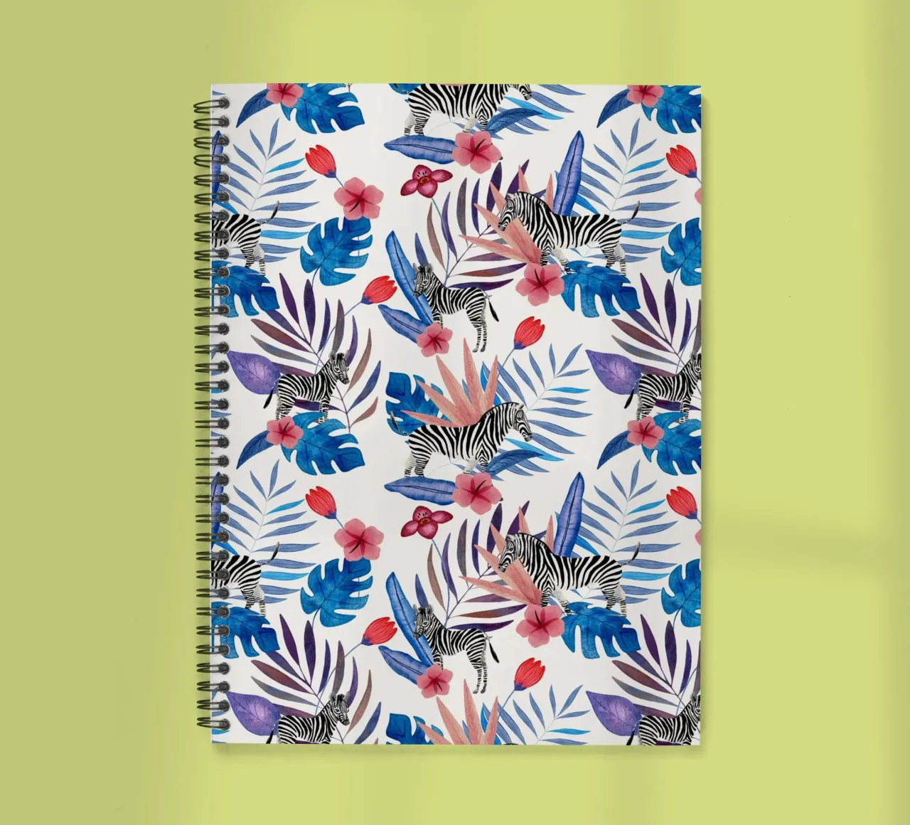 Fantom Fifi Art - Tropisches Zebra Weiß diario ad anelli da The Artcircle