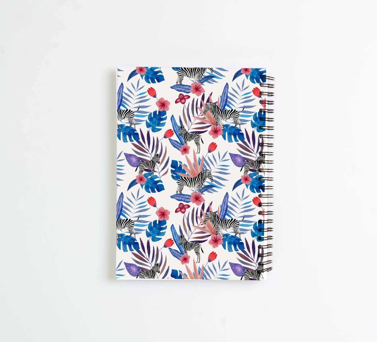 Fantom Fifi Art - Tropisches Zebra Weiß spiral notebook by The Artcircle