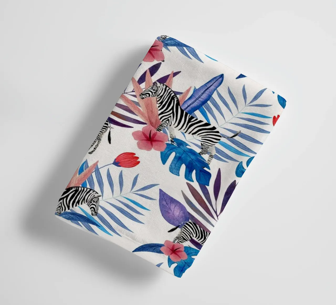 Fantom Fifi Art - Tropisches Zebra Weiß asciugamano da bagno da The Artcircle