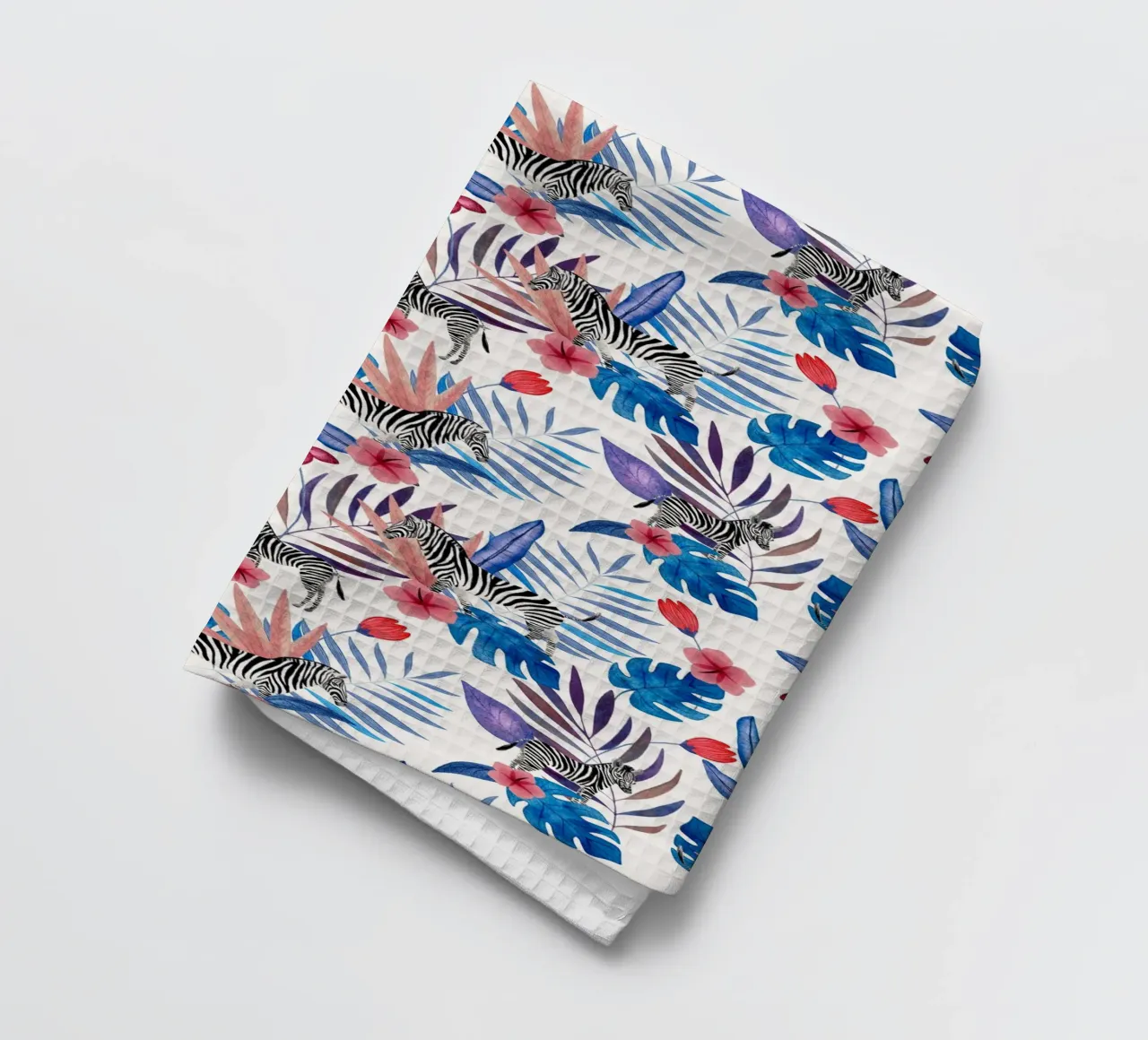 Fantom Fifi Art - Tropisches Zebra Weiß canovaccio da cucina da The Artcircle