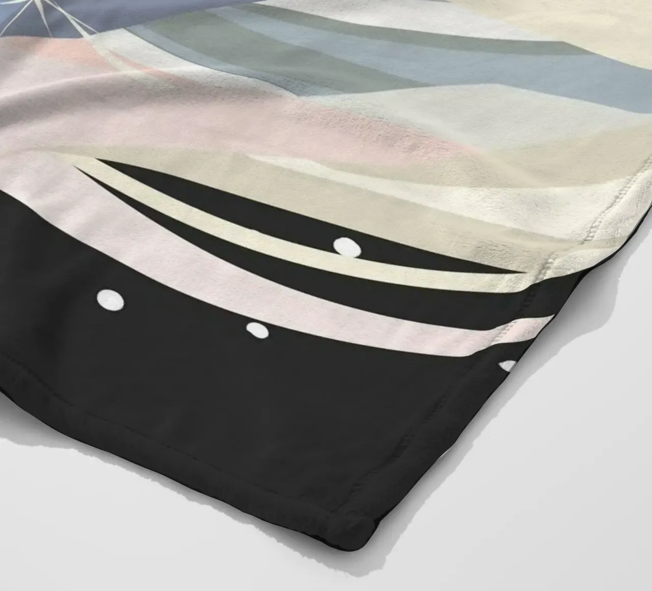 Magical geometric unicorn in the night sky fleece blanket by namosh