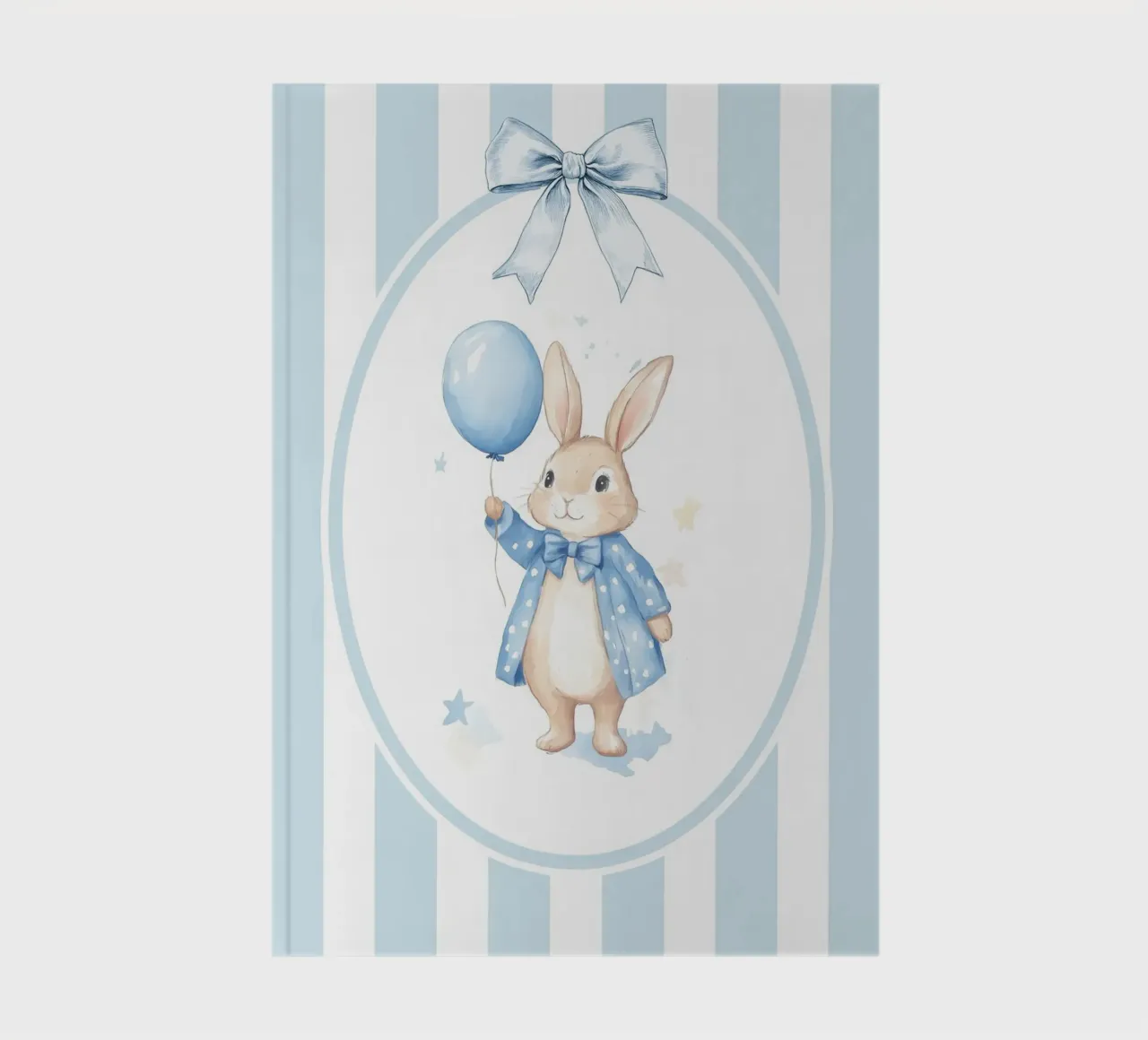 Lapin tenant un ballon bleu carnet de notes de Jungle Joy Art