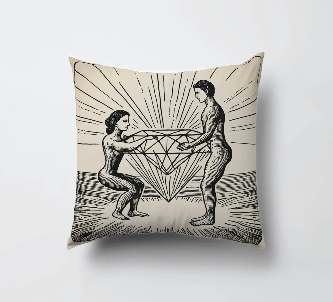 Relationships create diamonds cuscino da personalgrowth