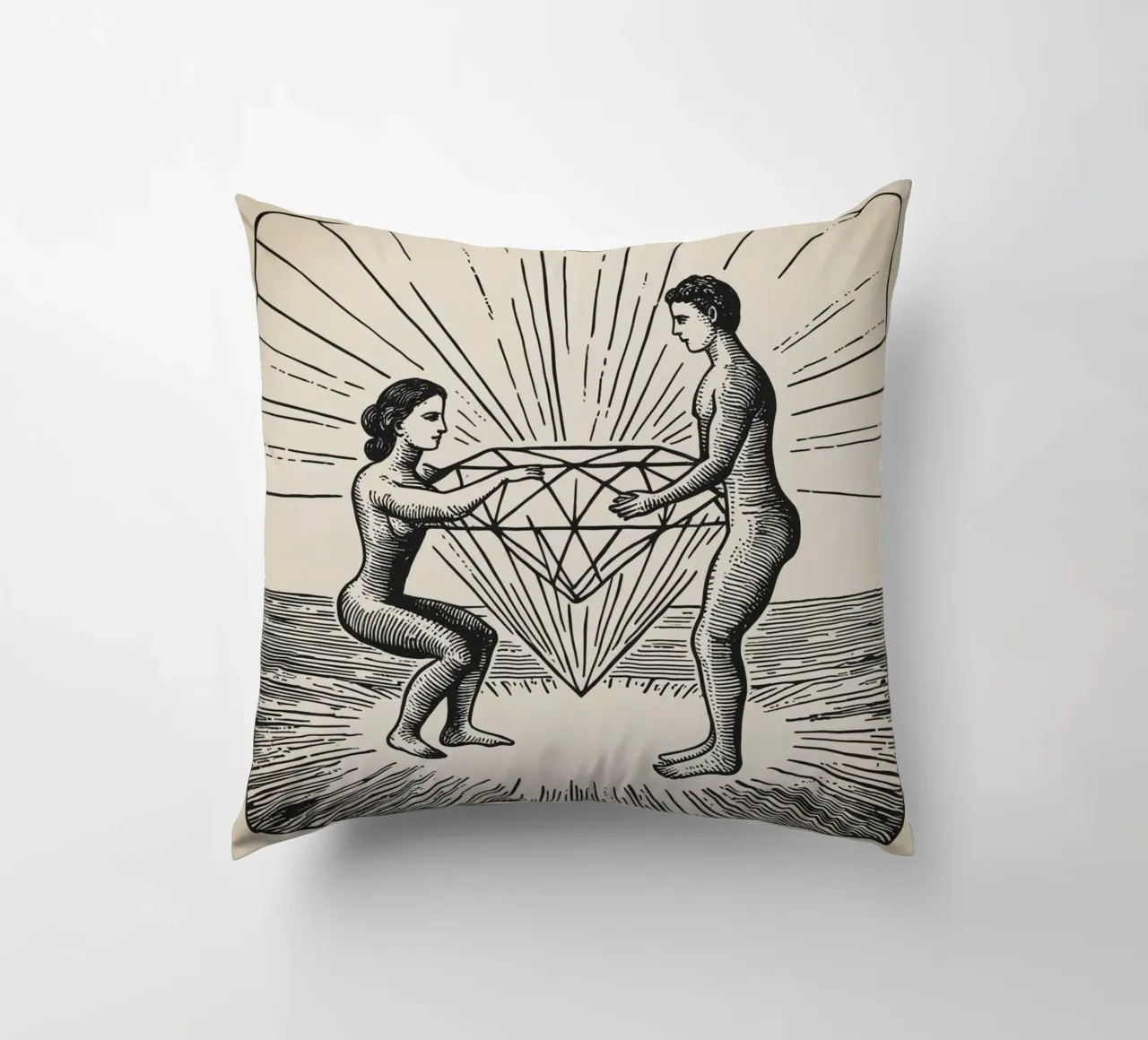 Relationships create diamonds cuscino da personalgrowth