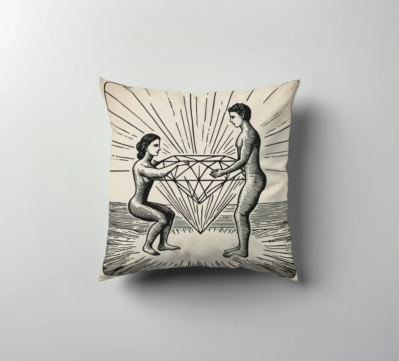 Relationships create diamonds cuscino da personalgrowth