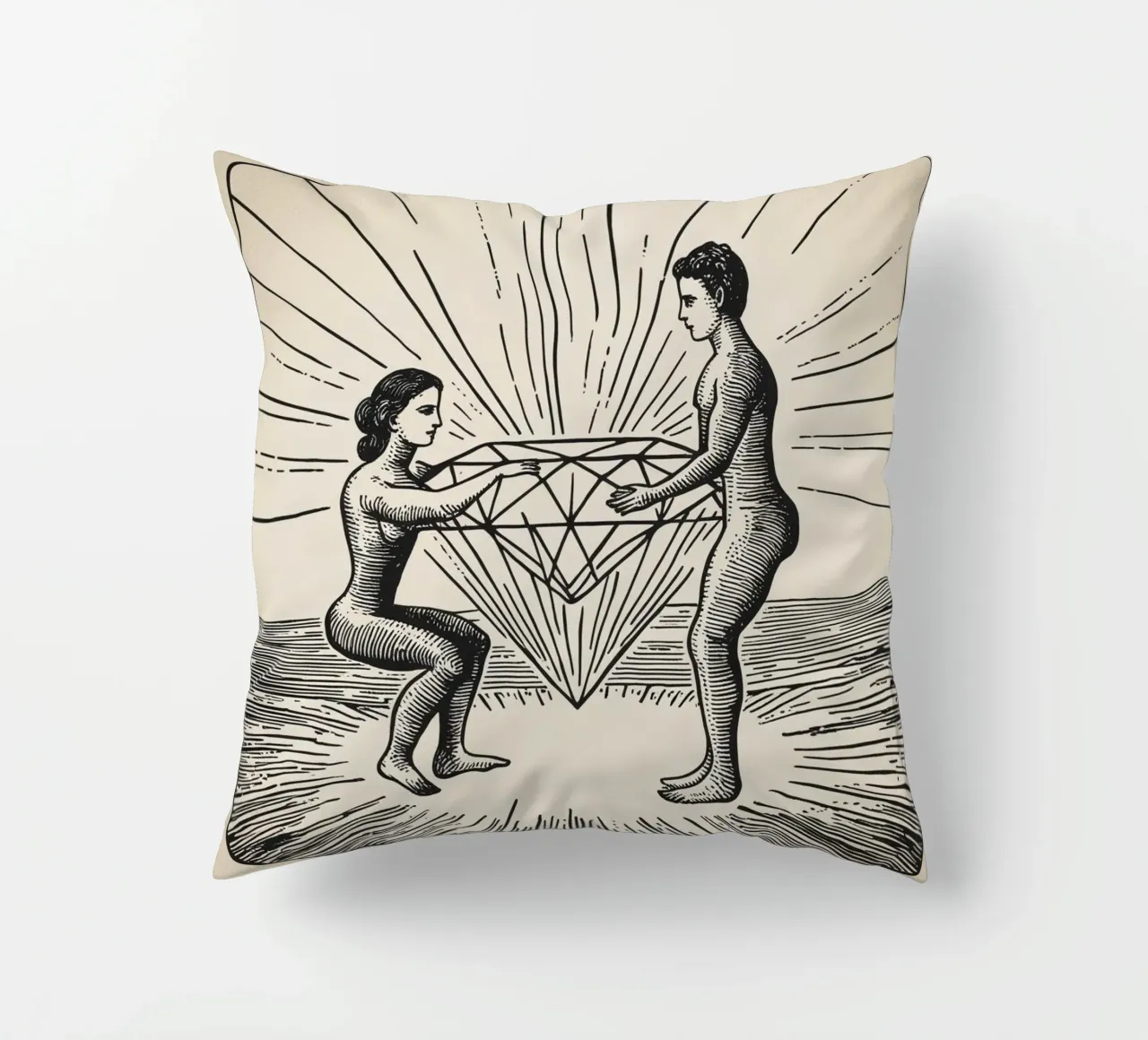 Relationships create diamonds cuscino da personalgrowth