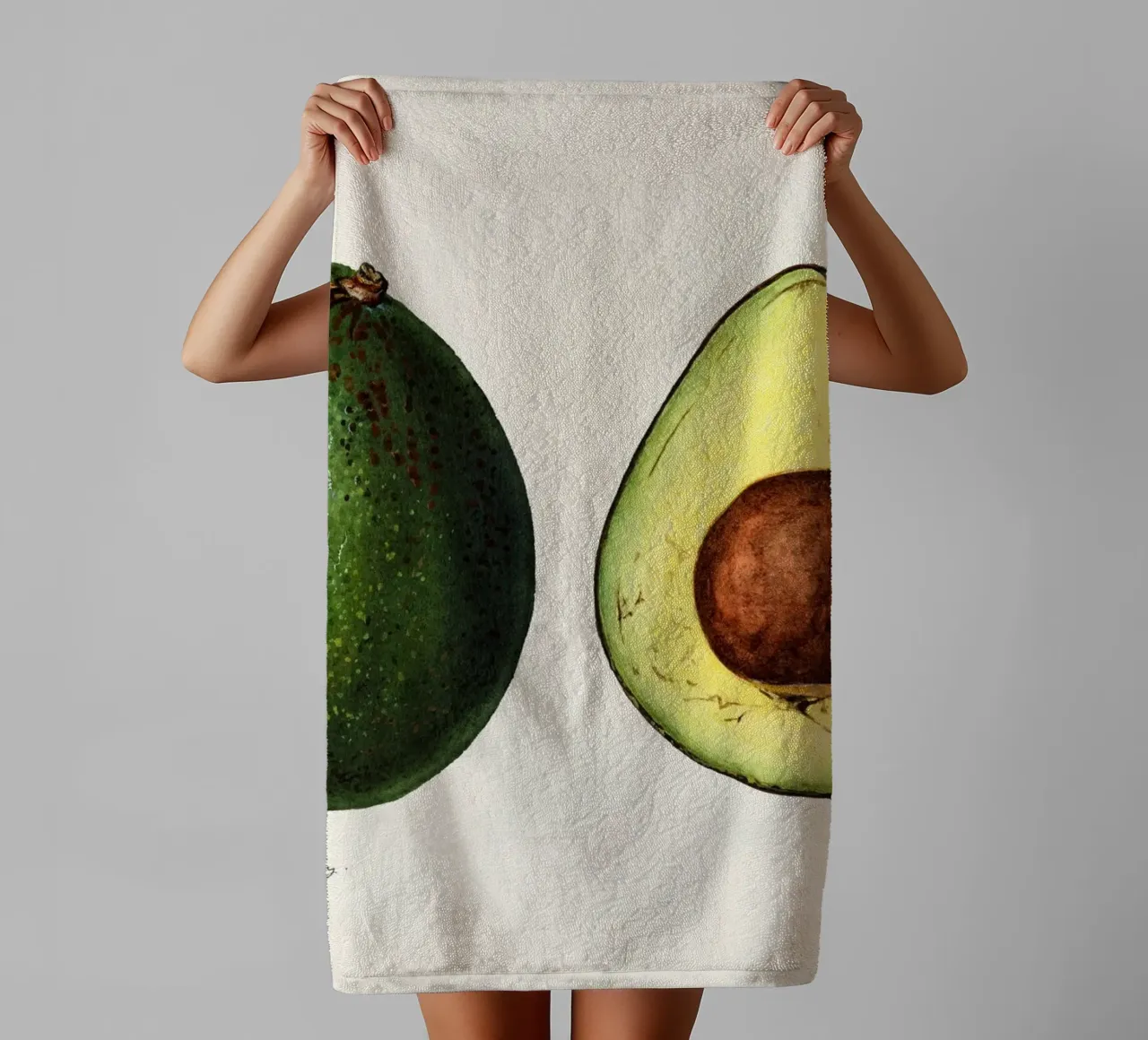 Amanda Almira Newton - Zwei Avocados asciugamano da bagno da Old Masters