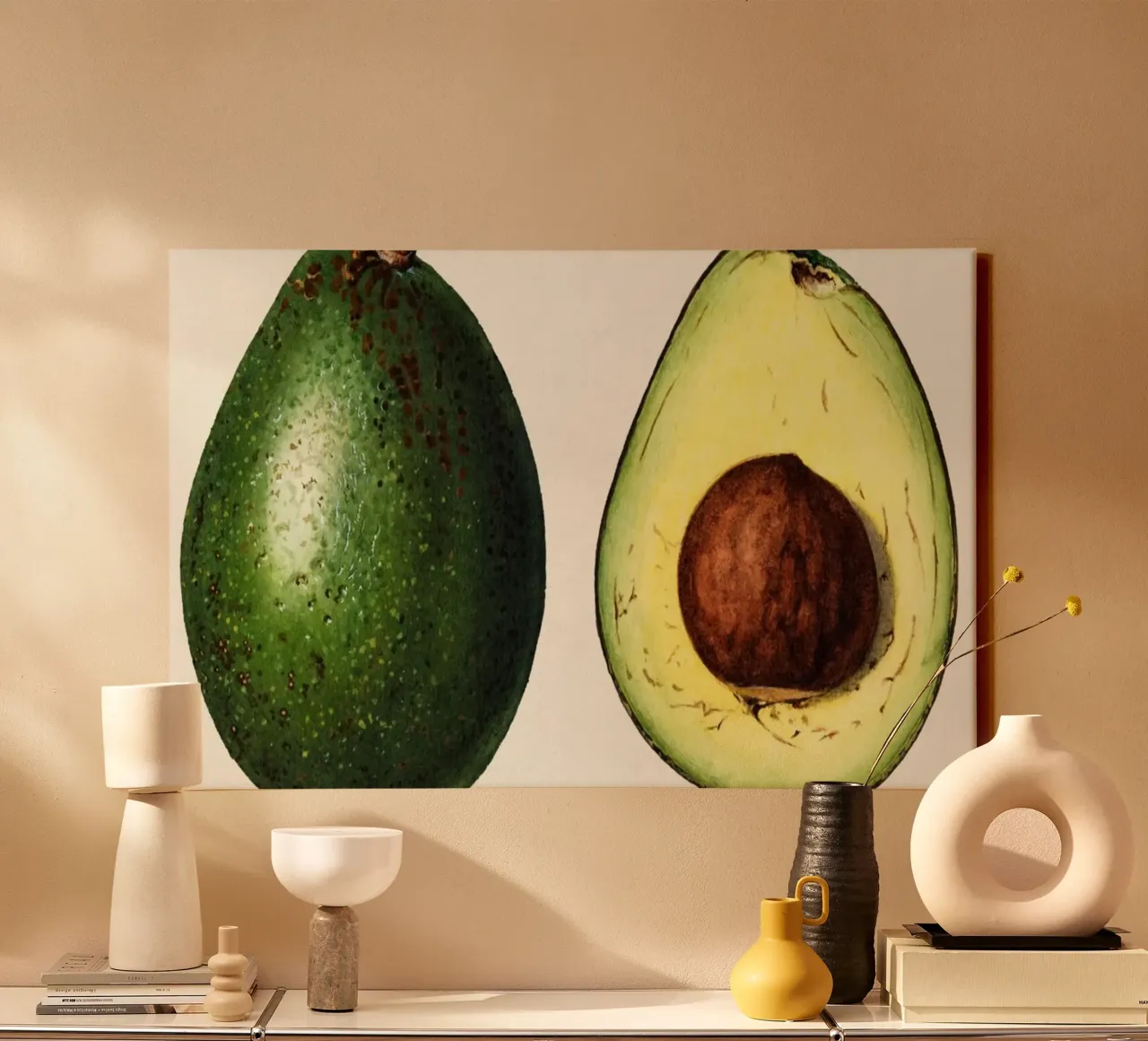 Amanda Almira Newton - Zwei Avocados tela con Cornice a cassetta da Old Masters