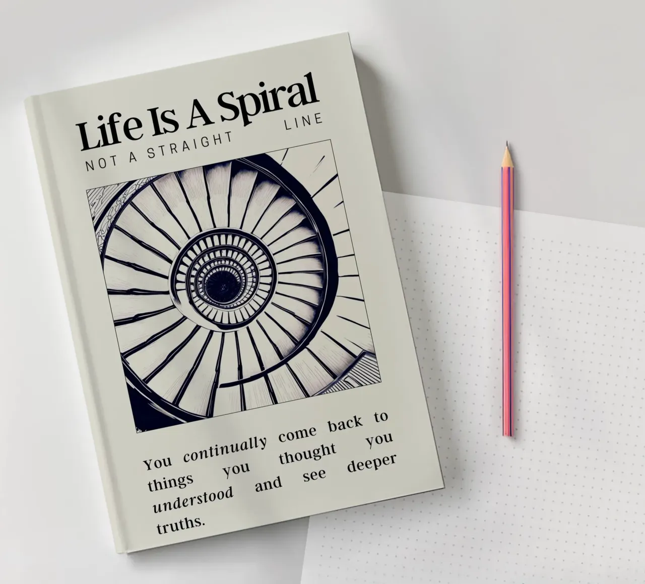 Life Is A Spiral notebook by personalgrowth