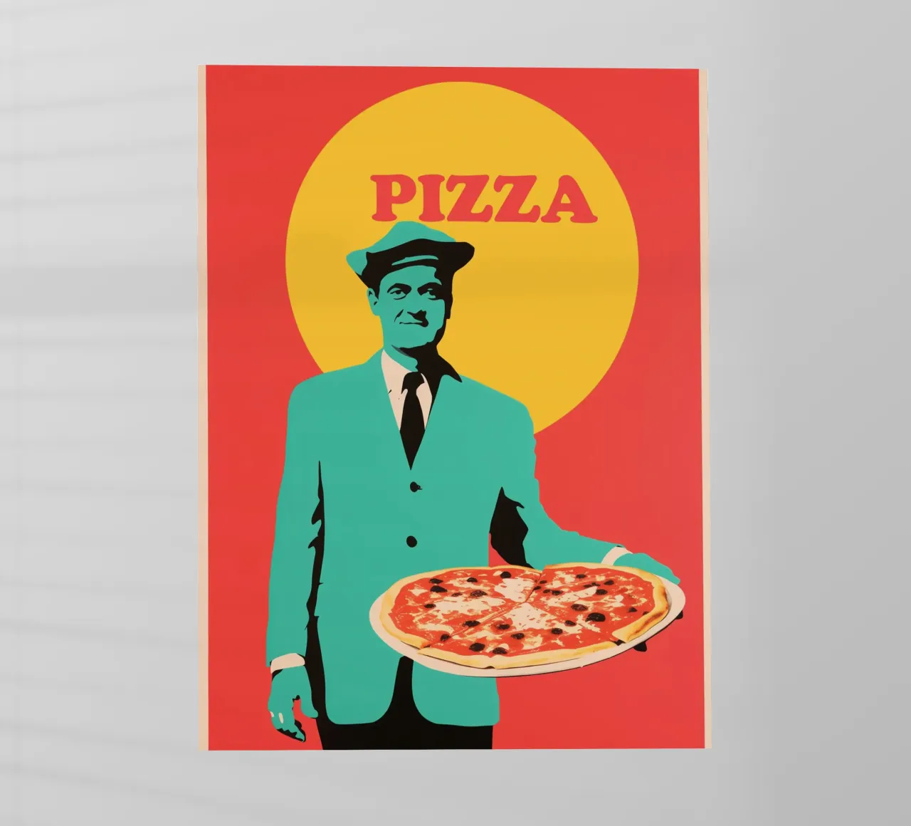 Poster pizza anni '60 pellicola backlit da Autofocus