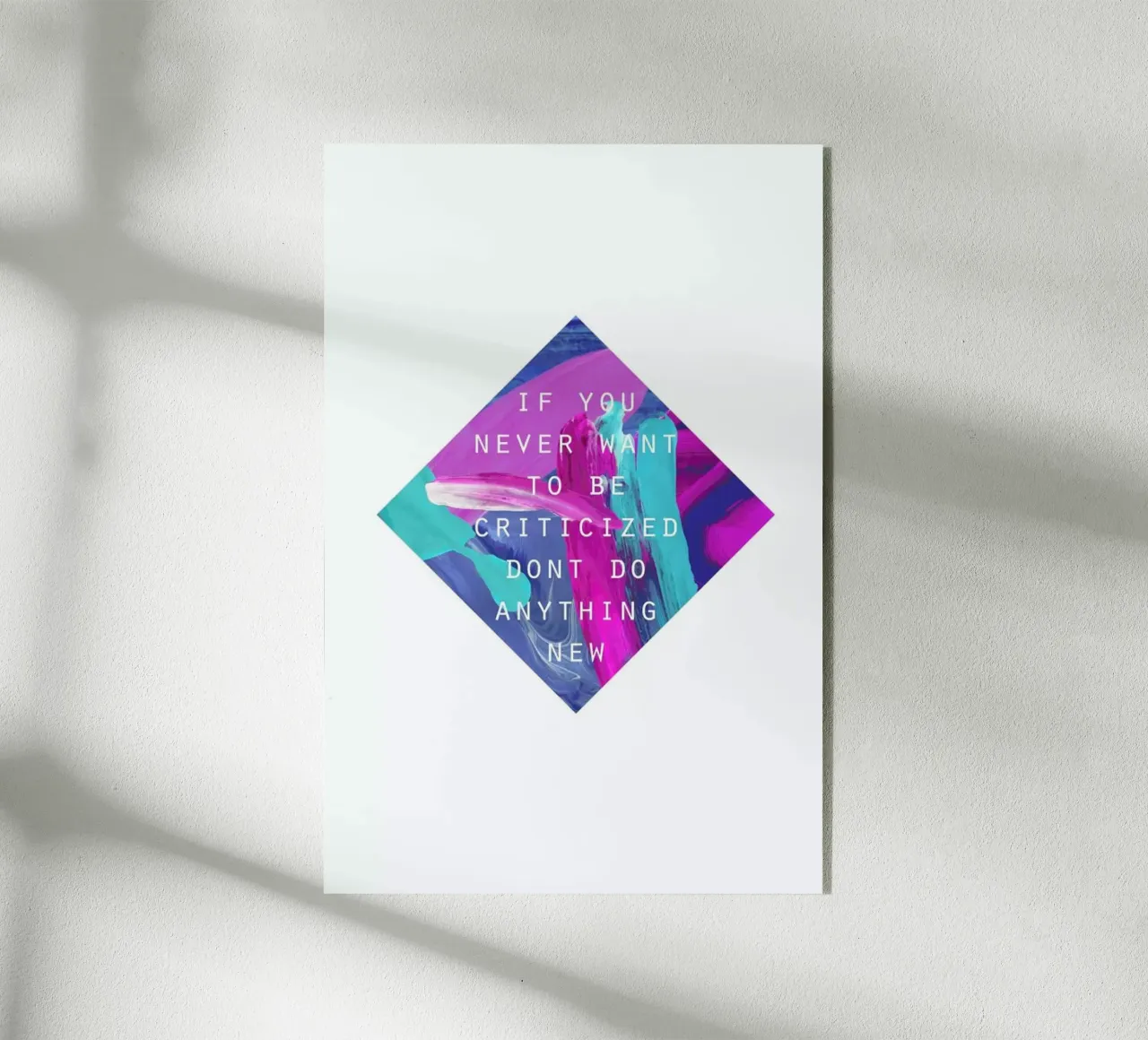 If You Never plexiglass da Hanna Kastl-Lungberg