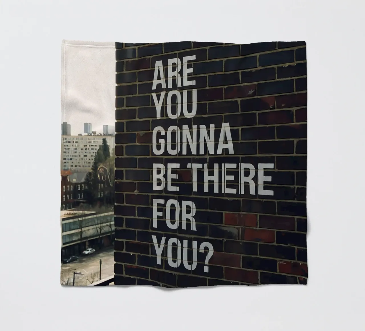 Are you gonna be there for you? fleece blanket by Plain Thoughts