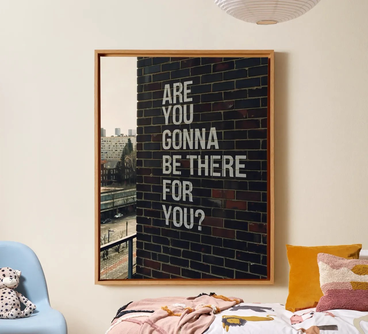 Are you gonna be there for you? canvas with Floater frame by Plain Thoughts