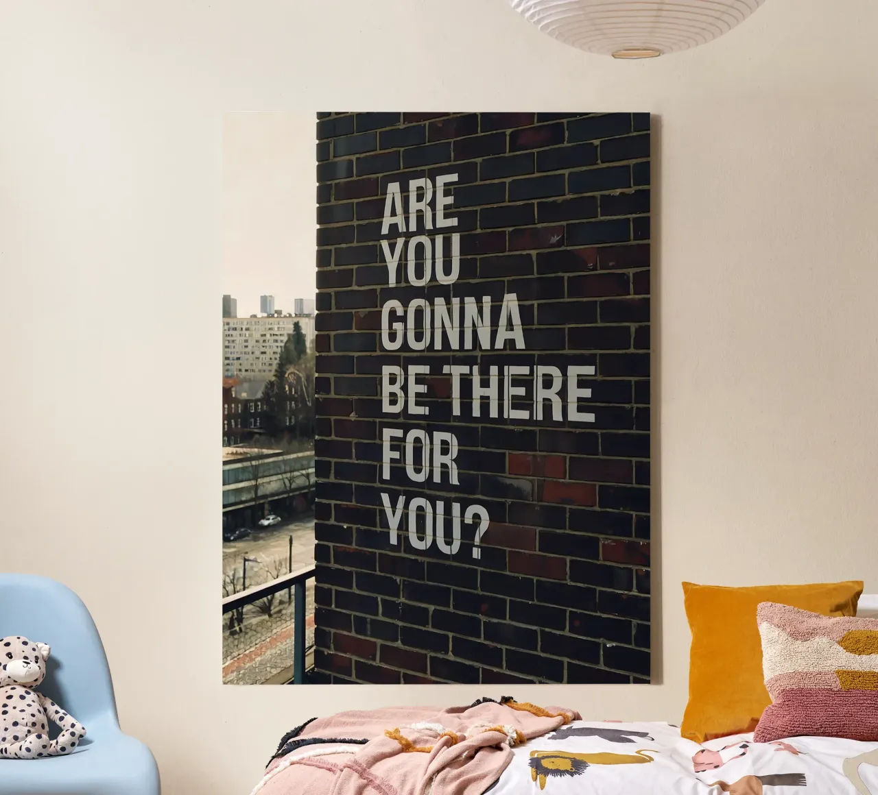 Are you gonna be there for you? canvas with Floater frame by Plain Thoughts